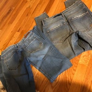 2 pairs of barely used Express Jeans (size 2R)